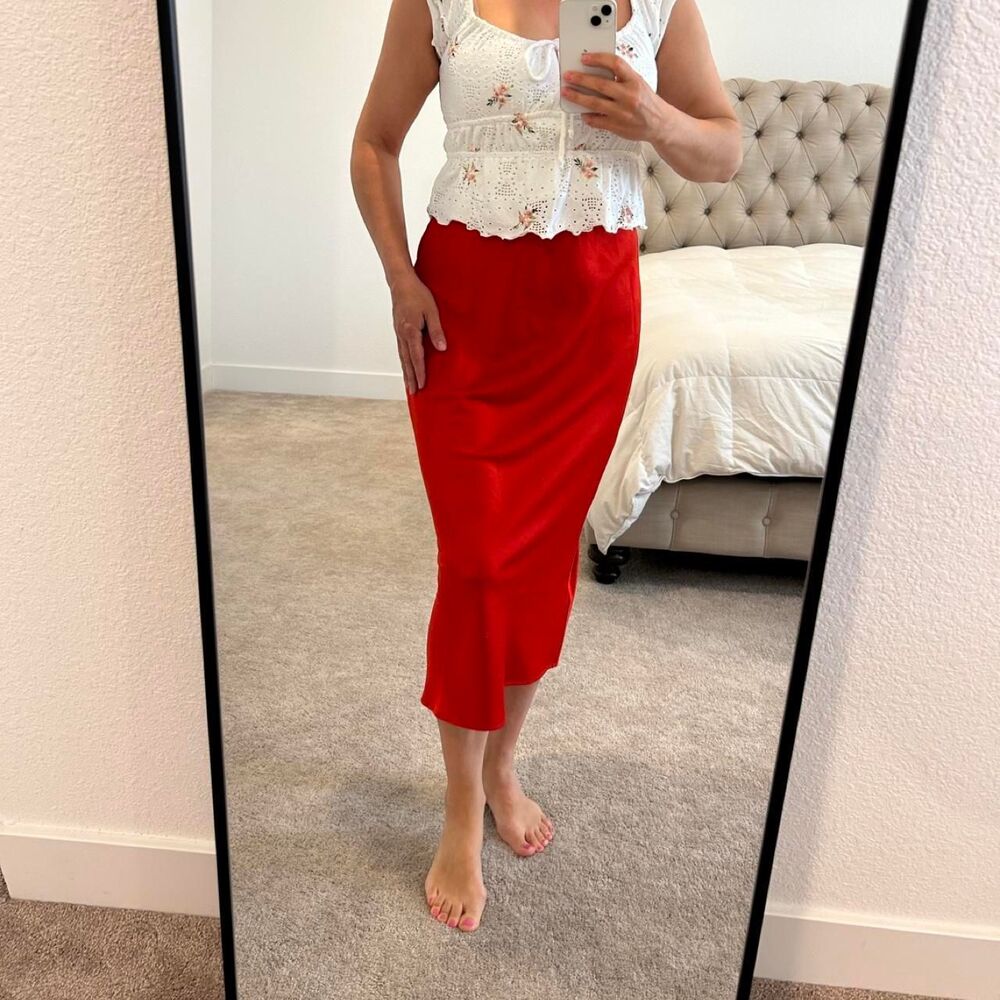 A-new-day Women's Orange Skirt